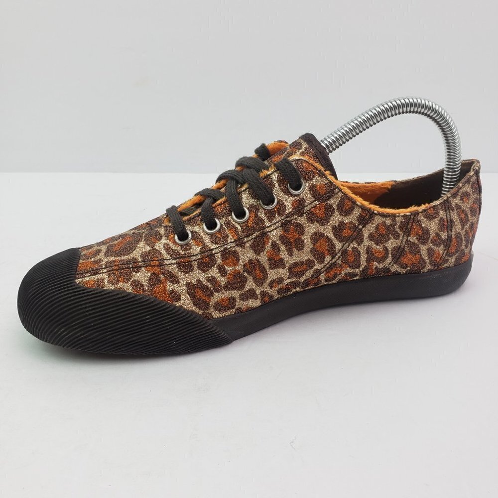 Bobs From Skechers Womens Size 7.5 Leopard Brown Orange Low Sneaker Shoes SN3353 - Picture 3 of 12